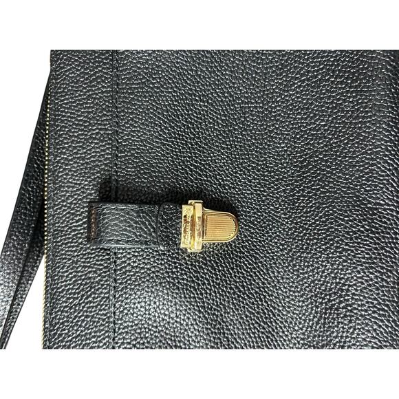 Michael‎ Kors Shoulder Bag Gold Hardware Leather Black crossbody black pebble - Picture 3 of 8